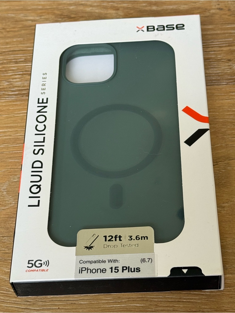 New XBase Liquid Silicone Case for iPhone 15 Plus - Forest Green